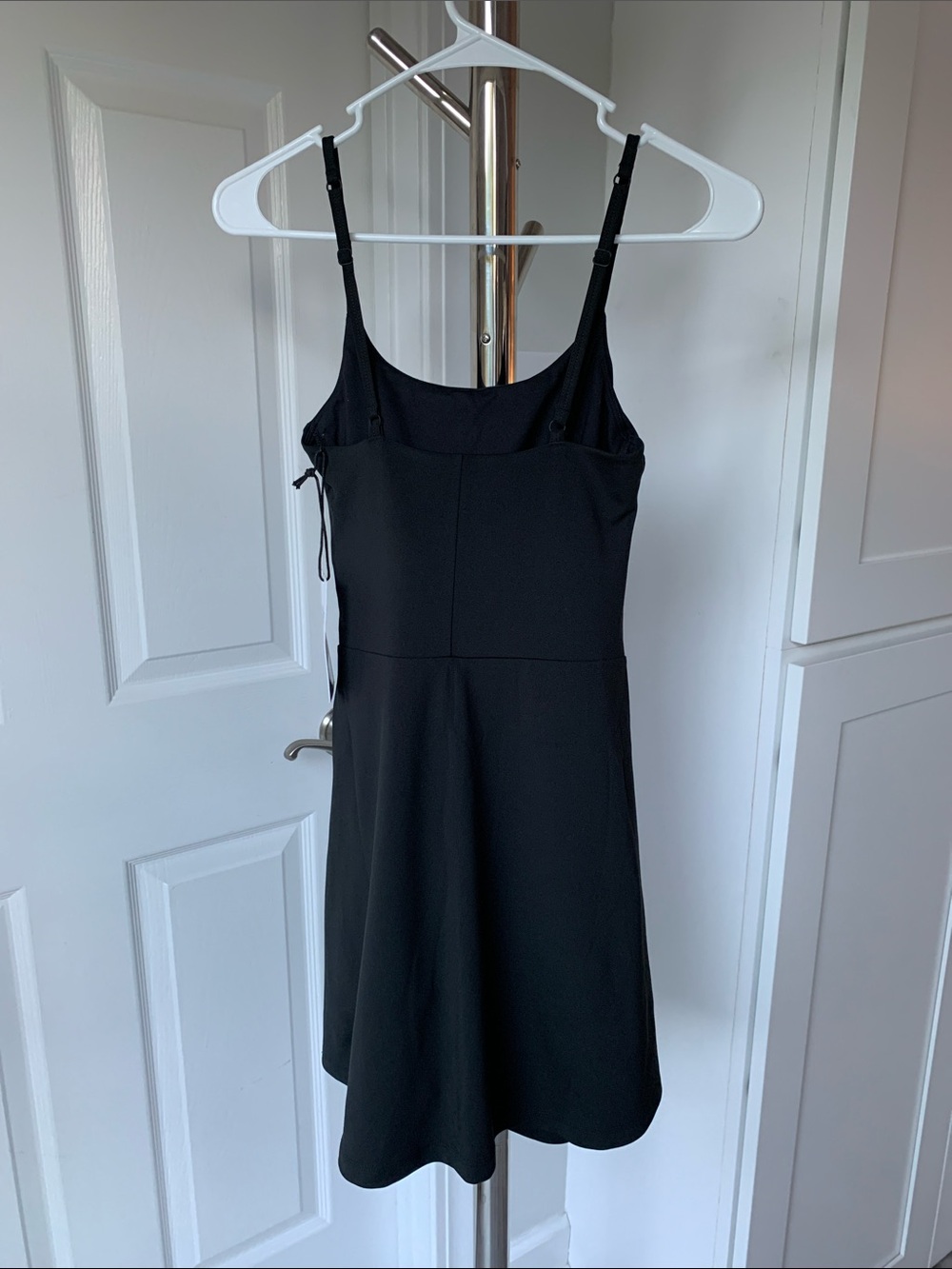 girlfriend collective Black Slip Mini Dress with Shorts, Size S. - Picture 2 of 11